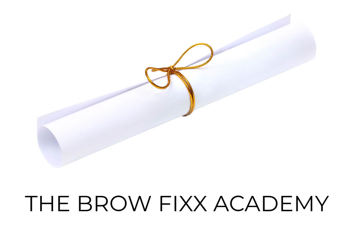 the brow fixx academy certificate image