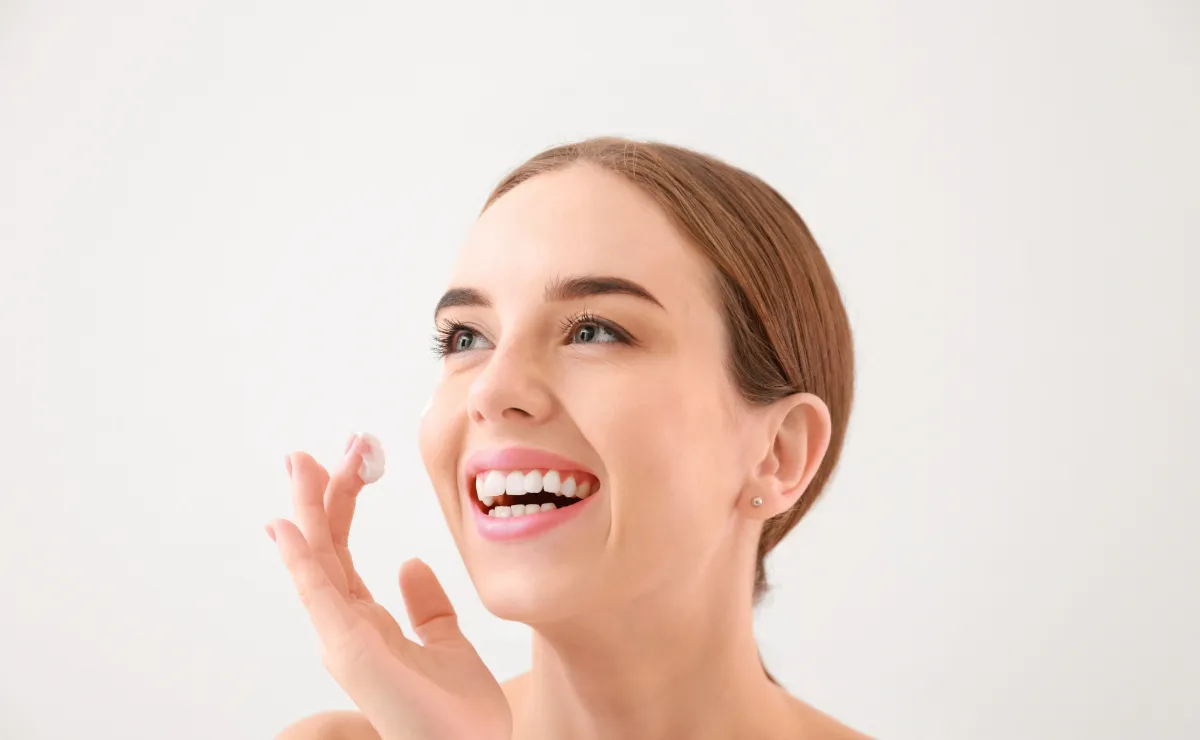 cleansing face and brows