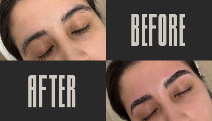 Brow Lamination Before and After