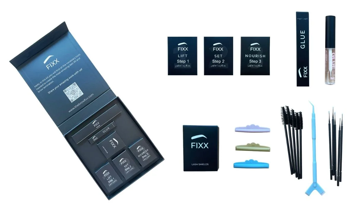 lash lift kit and brow lamination kit all in one at the brow fixx academy