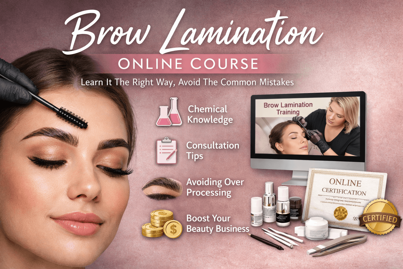 online brow lamination course learn