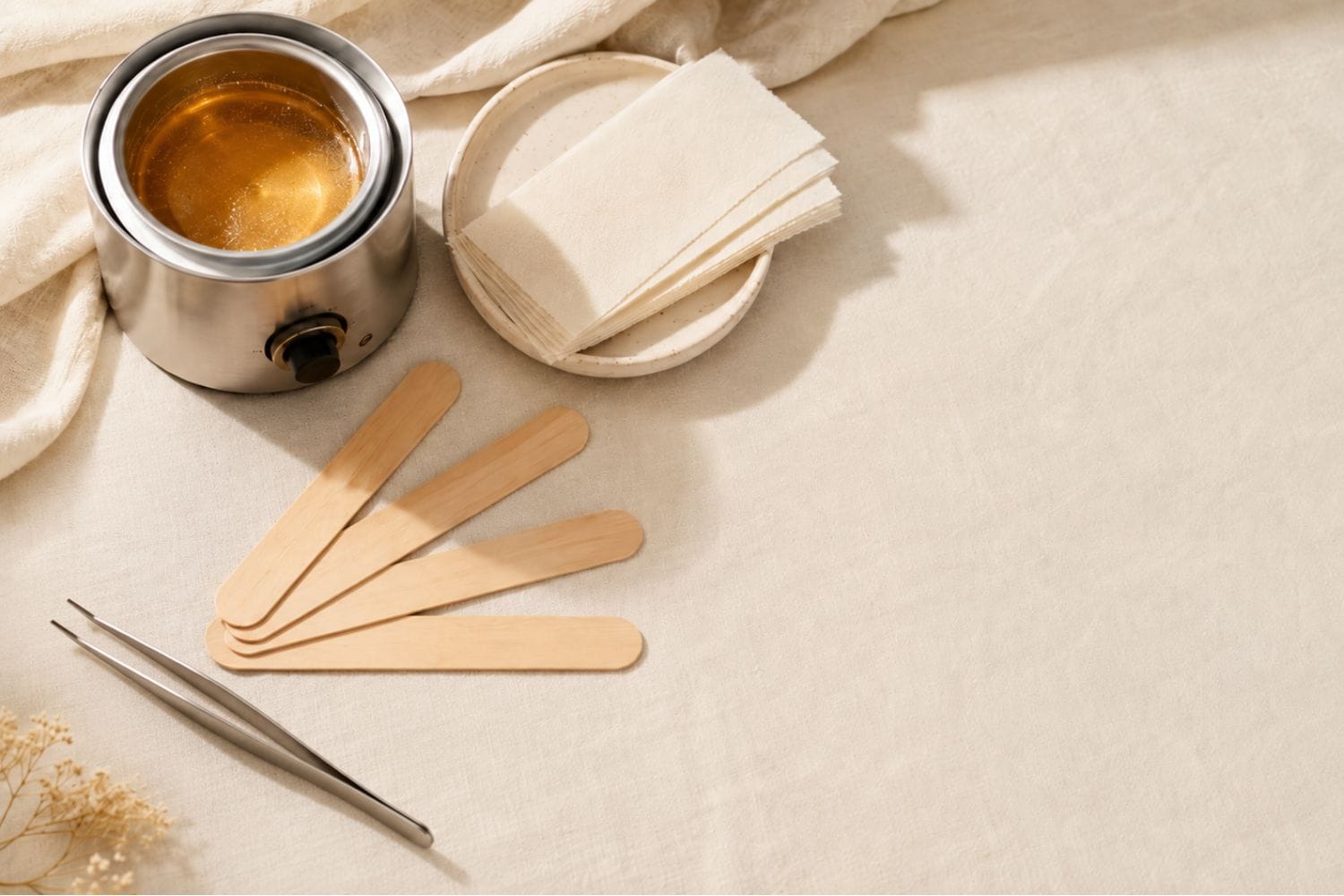 eyebrow waxing course set up