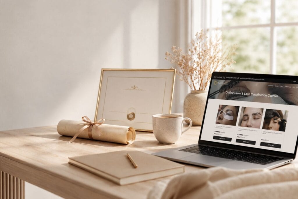 online lash lift course with the brow fixx academy